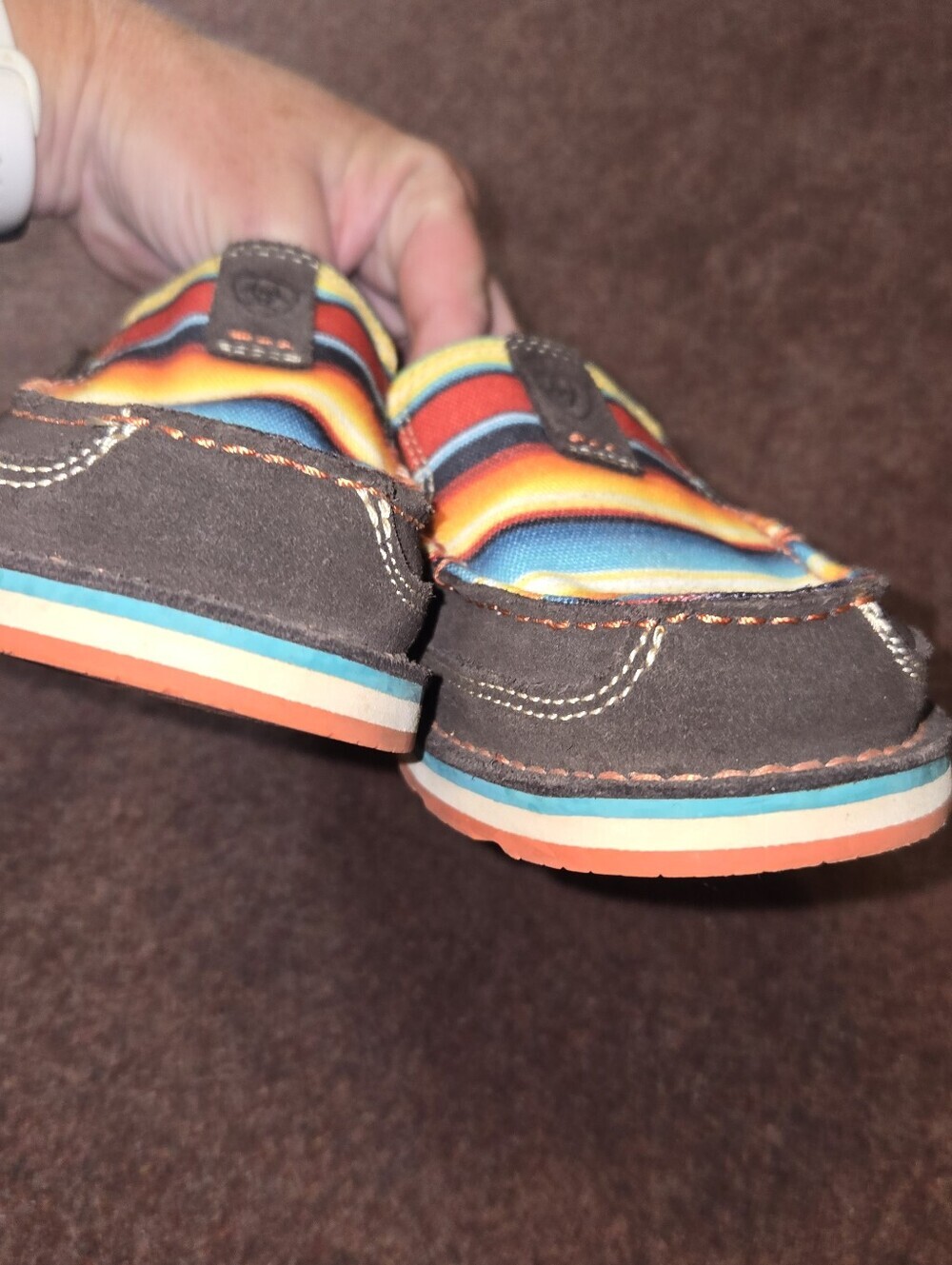 Ariat Women's Cruiser Shoes Chocolate Fudge Serape Print Size 8.5B - Picture 7 of 8